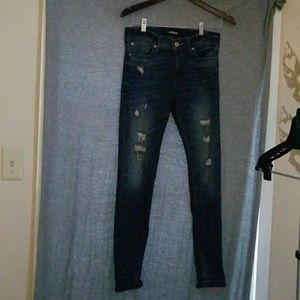 New Express distressed skinny jeans